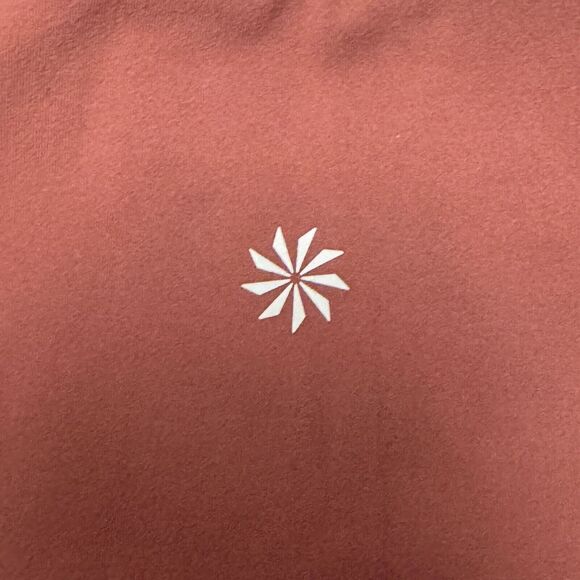 Athleta Exhale Capri Sz S Crushed Berry Cropped Legging Mid Rise Povervita Mesh - Picture 4 of 6